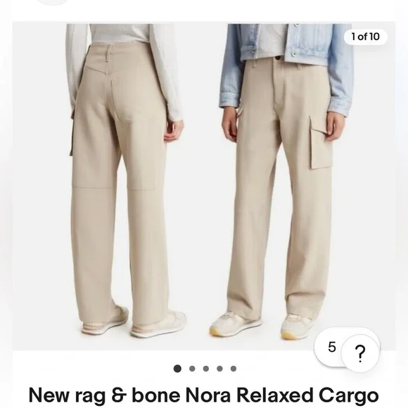 BNWT Rag & Bone Nora Relaxed Cargo Pants - Picture 4 of 4